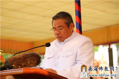 柬埔寨副总理任财利代表柬埔寨王国政府致辞