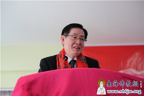 中国国家宗教局局长王作安致辞 摄影:顿俊
