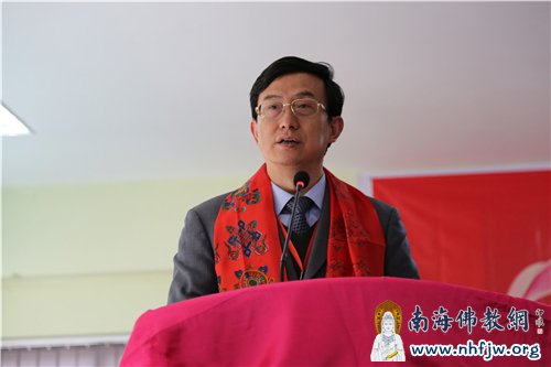 中国驻尼泊尔大使吴春太出席活动并讲话 摄影:顿俊